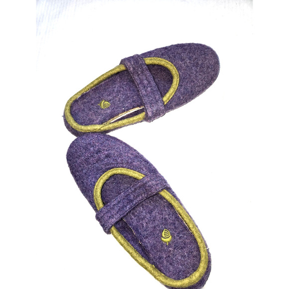 Acorn Women's Mary Merino Wool Non-Slip Slipper Plum Ice Size 8 - Picture 6 of 8